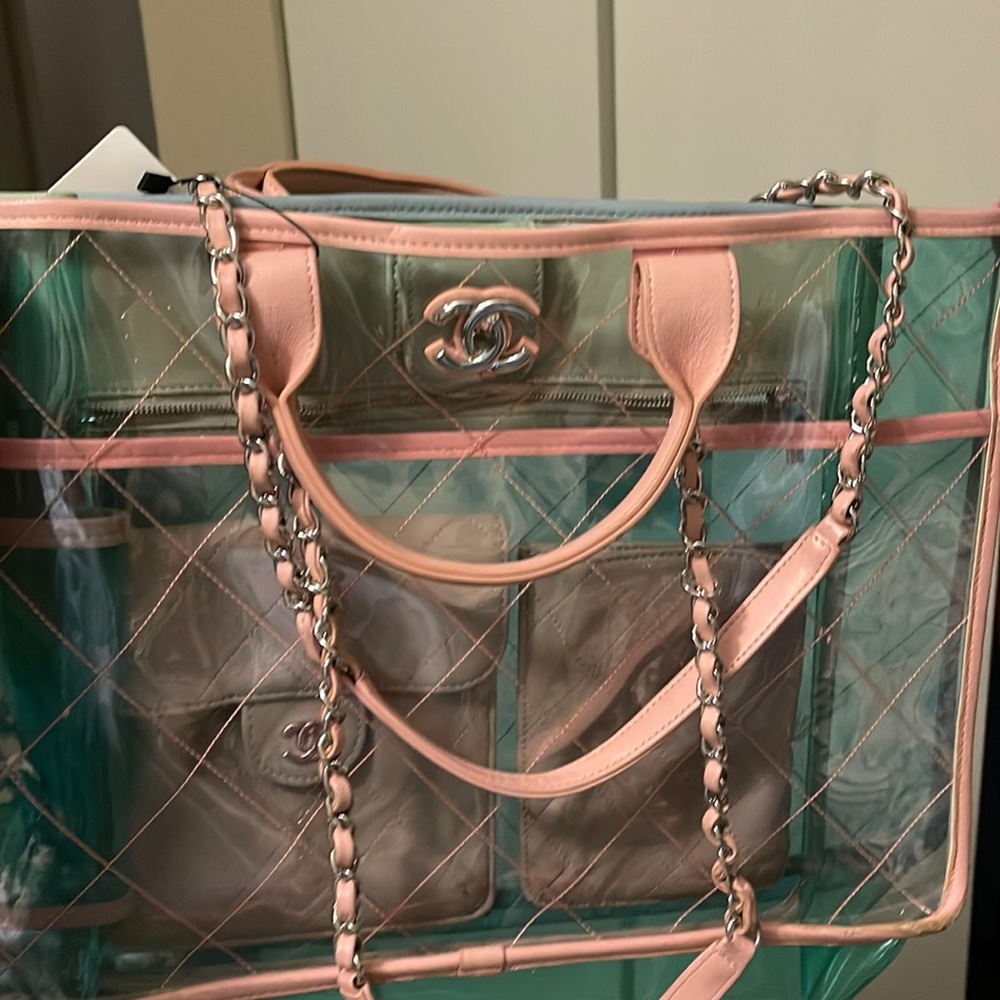 Chanel clear pastel purse
